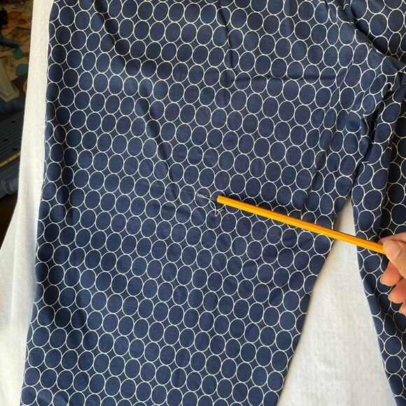 Talbots Women Capri Pants size 16 Blue Mid Rise Stretch Slim Fit Polka Dots - Picture 11 of 11